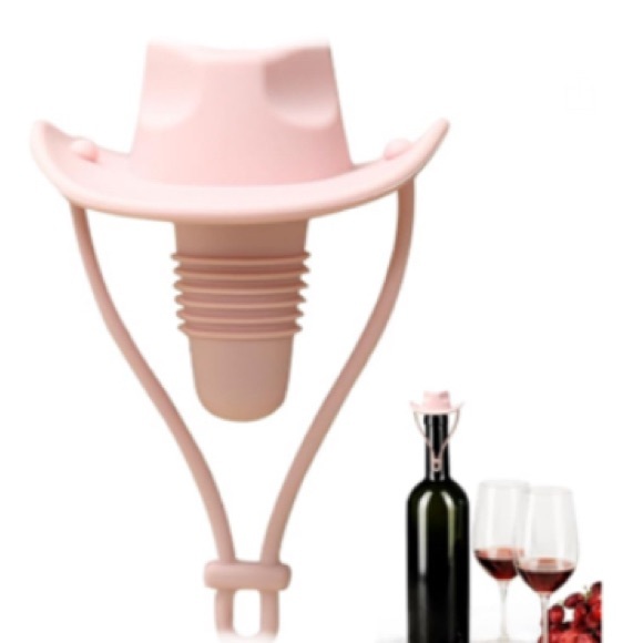 Pink Cowboy Hat Wine Stopper. - Picture 6 of 7